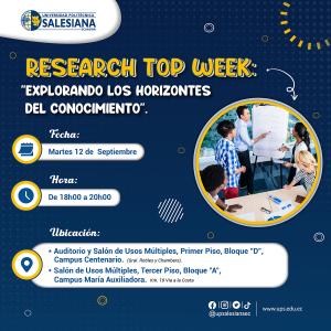 Afiche Research Top Week: Explorando los horizontes del conocimiento